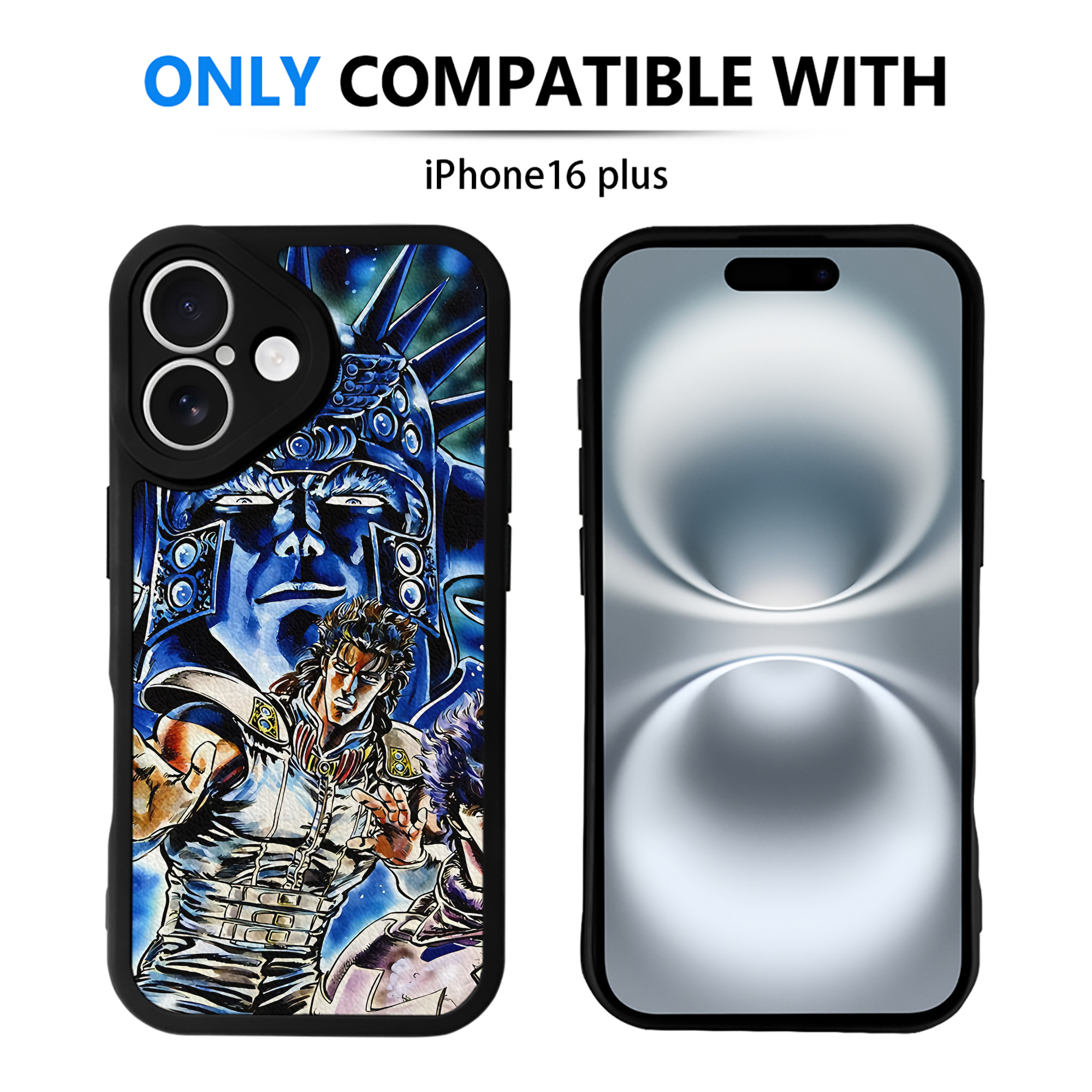 （画像用） 北斗の拳 Fist of the North Star 【iPhone 16シリーズ対応】シリコンスマホケース（レザー調） 材質：シリコン